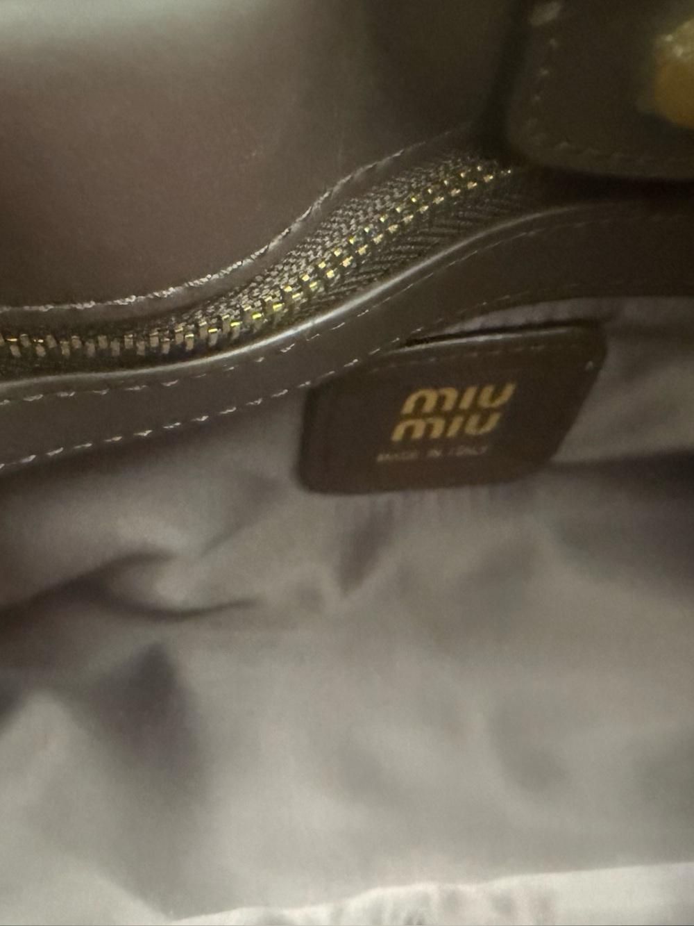 Miu Miu Dark Brown Leather Shoulder Bag - Picture 8 of 8